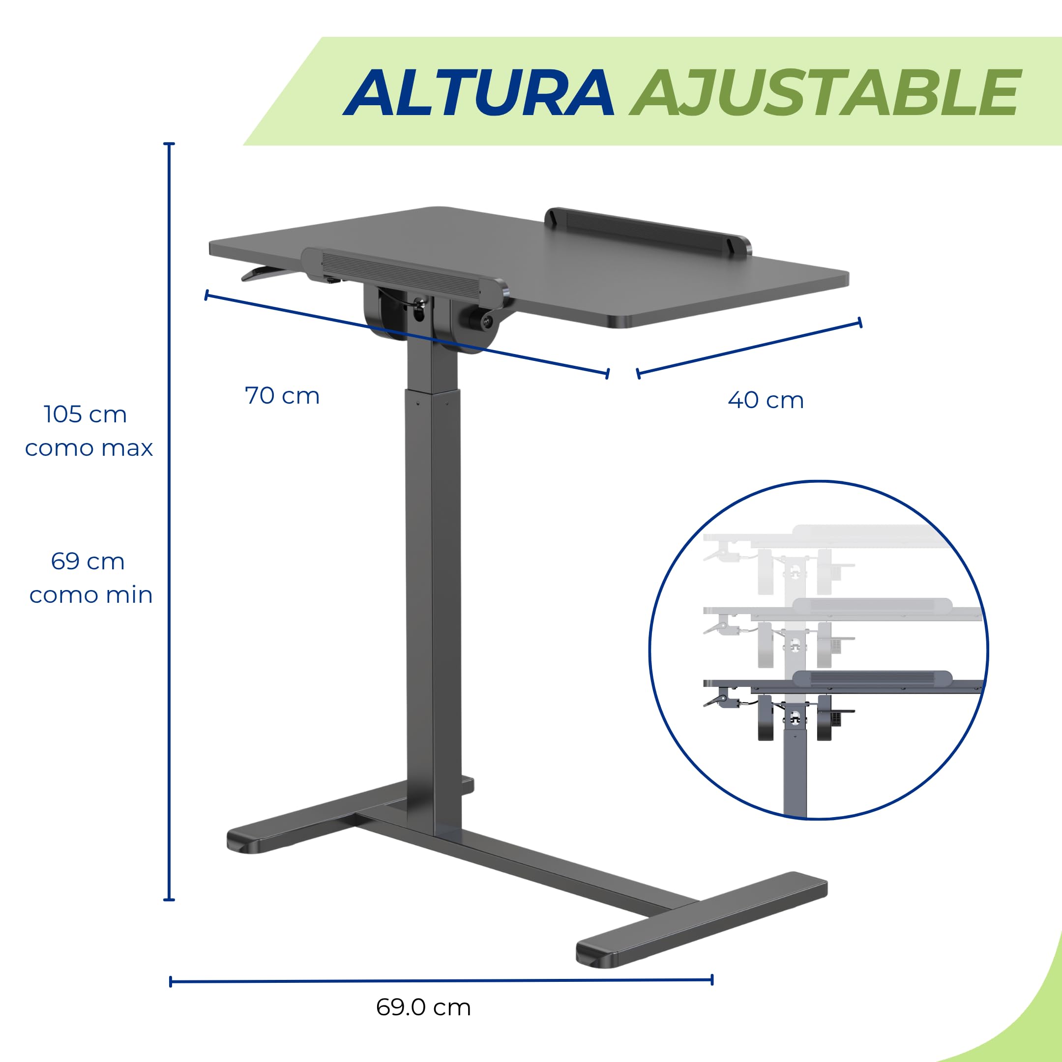 Escritorio móvil ajustable Breezee