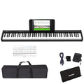 Piano digital BREEZEE de 88 teclas contrapesadas con funda, pedal, atril y stickers de notas incluidos