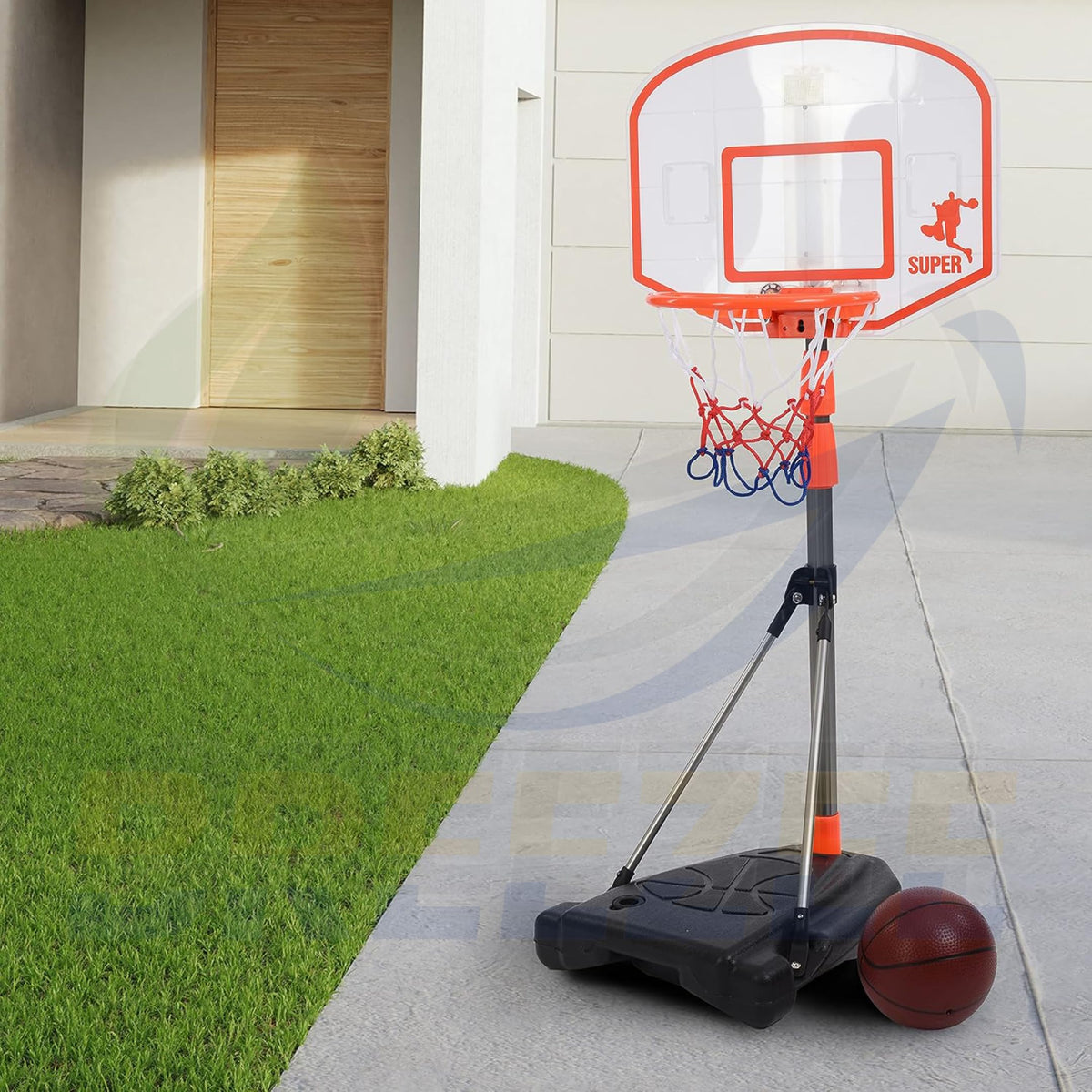 Canasta de basquetbol para niños en exterior