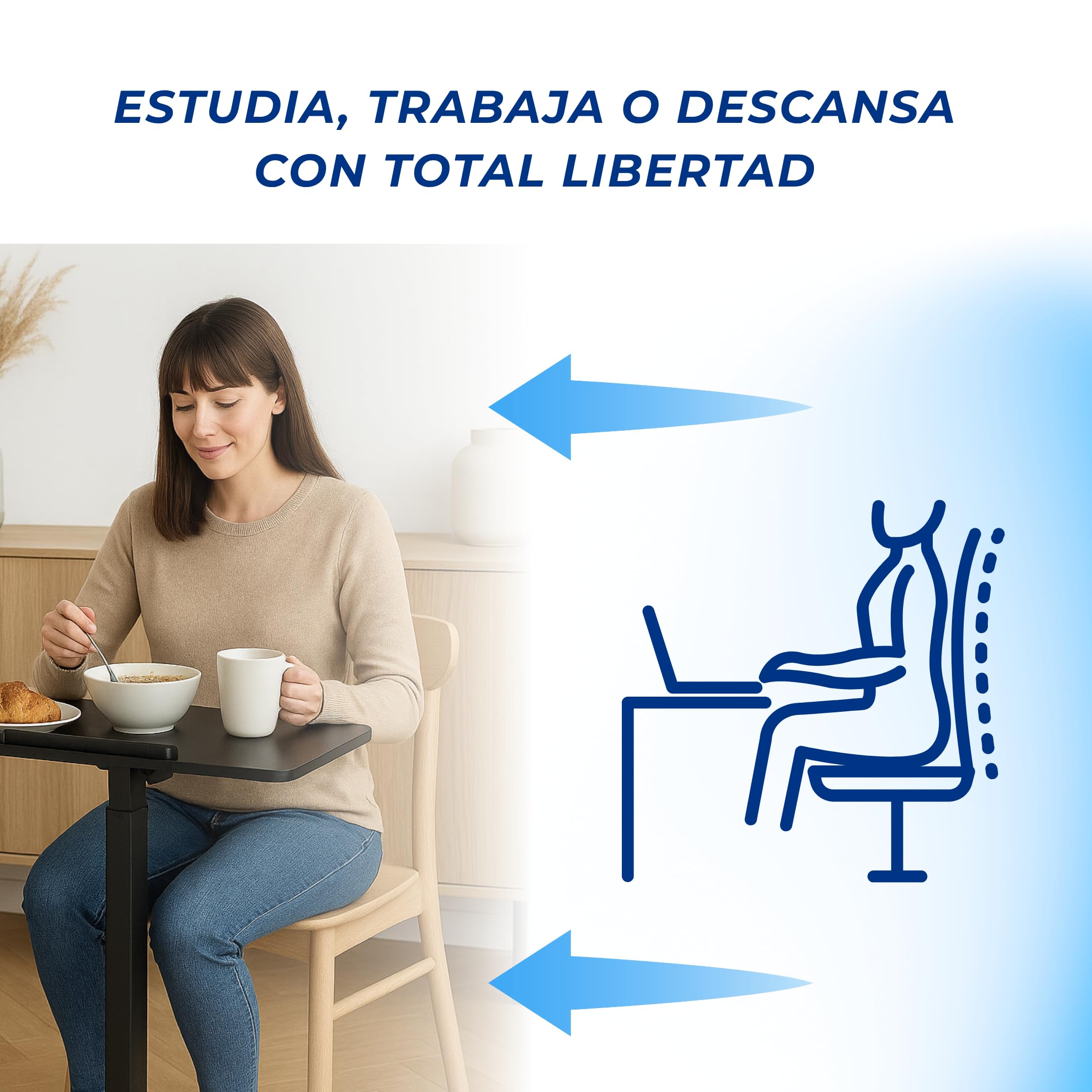 Escritorio móvil ajustable Breezee
