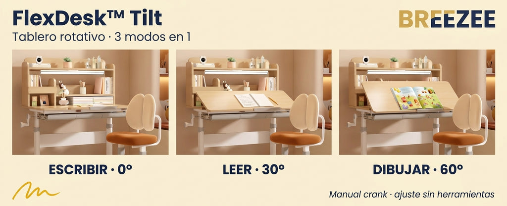 Banner tablero inclinable FlexDesk 3 modos