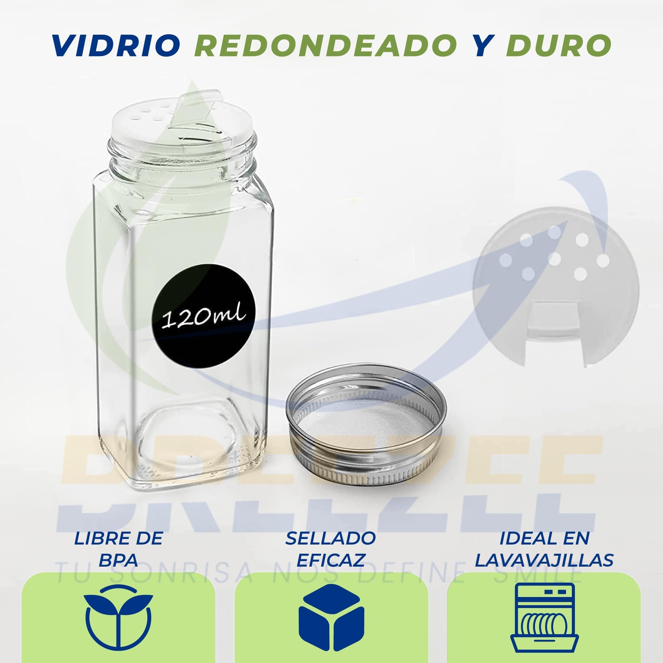 Frasco de 120 ml apto para lavavajillas