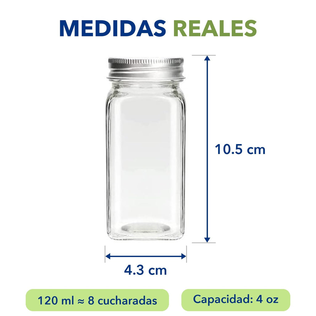Medidas reales del frasco