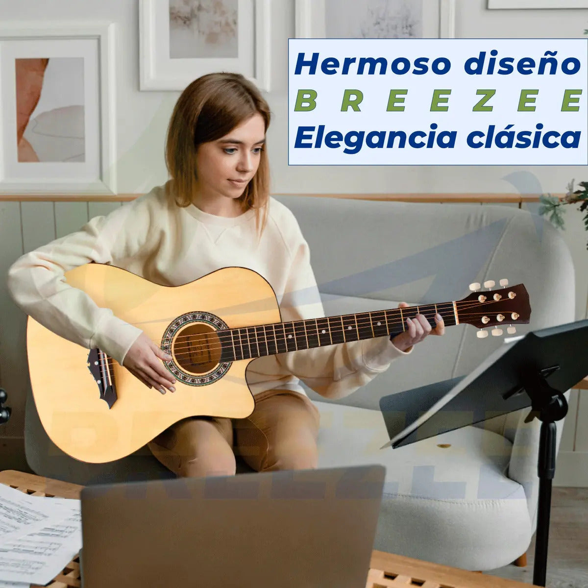 BREEZEE GUITARTILOELECACUS38-MADERACLARA
