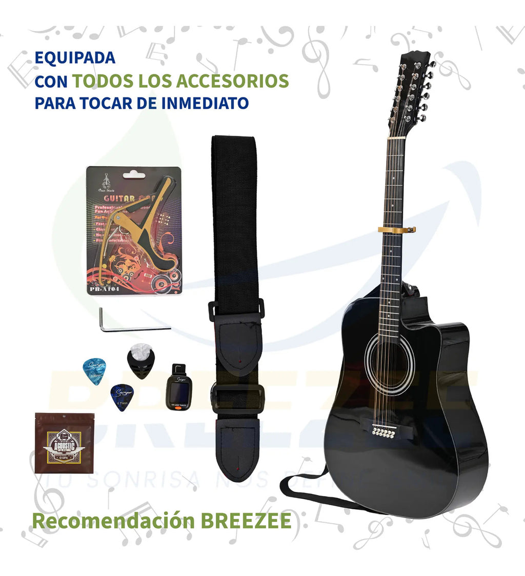 BREEZEE GUITAR4212-NEGRO