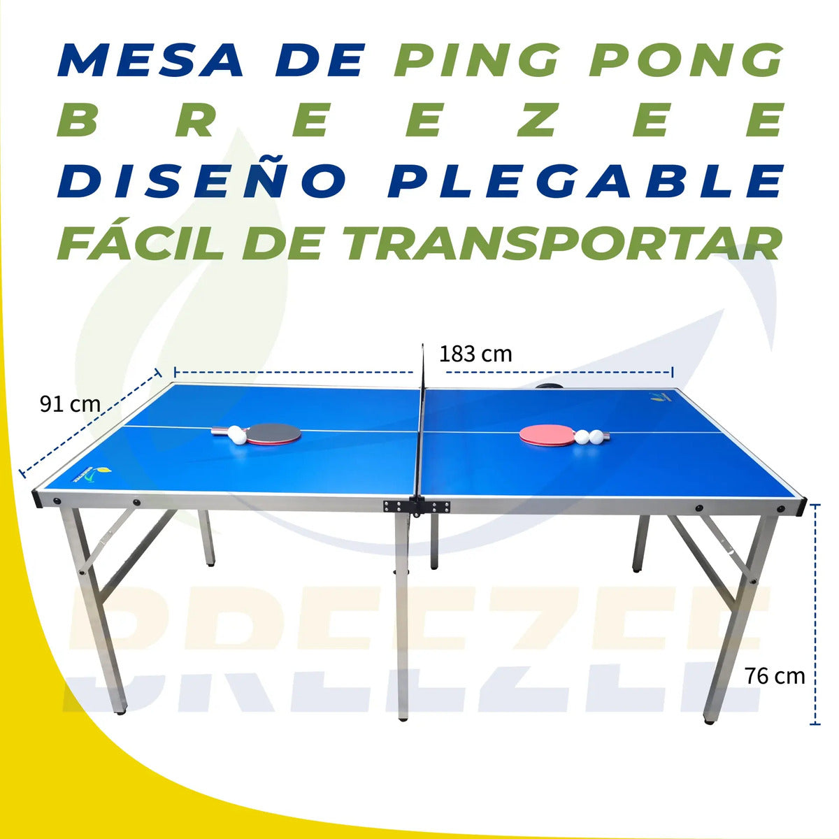 Superficie SMCTT con pintura UV de la mesa de ping pong mediana Breezee