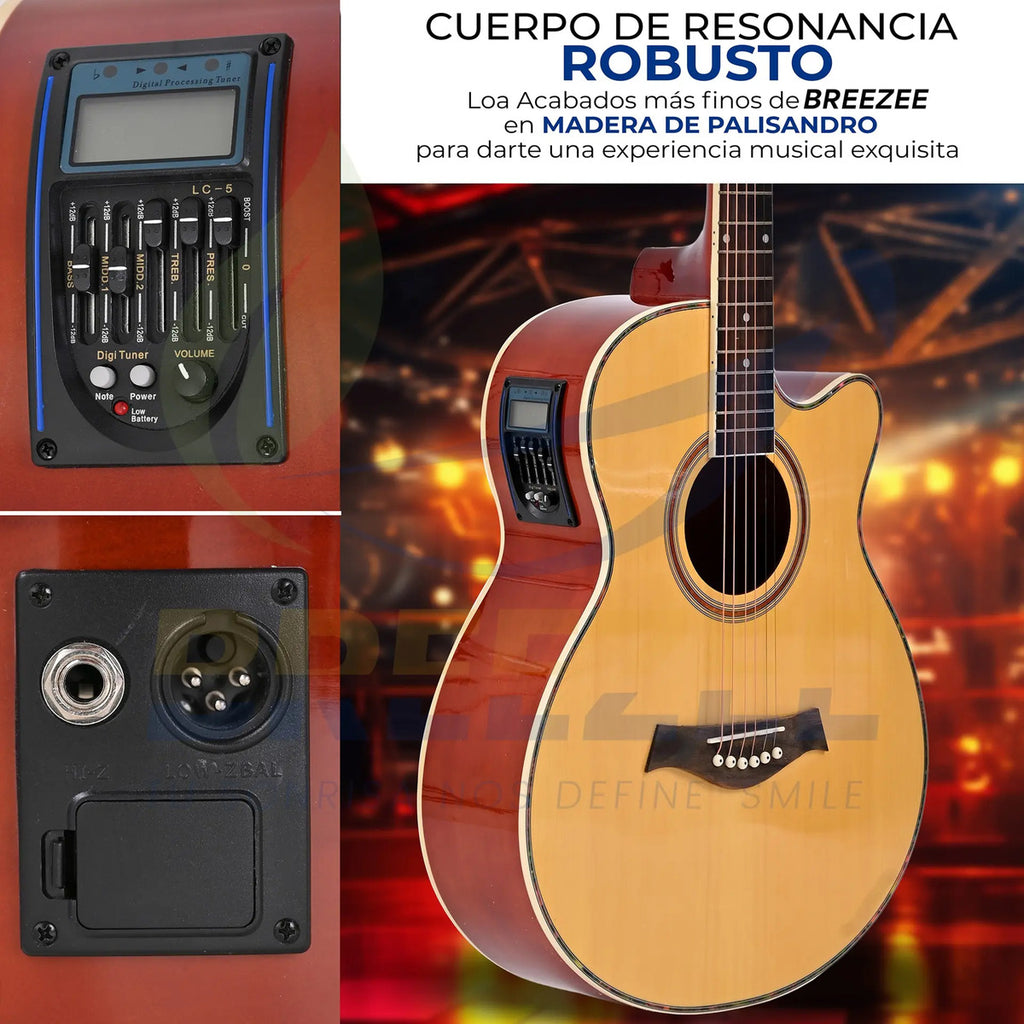 BREEZEE GUITARELECACUS40-NEGRO