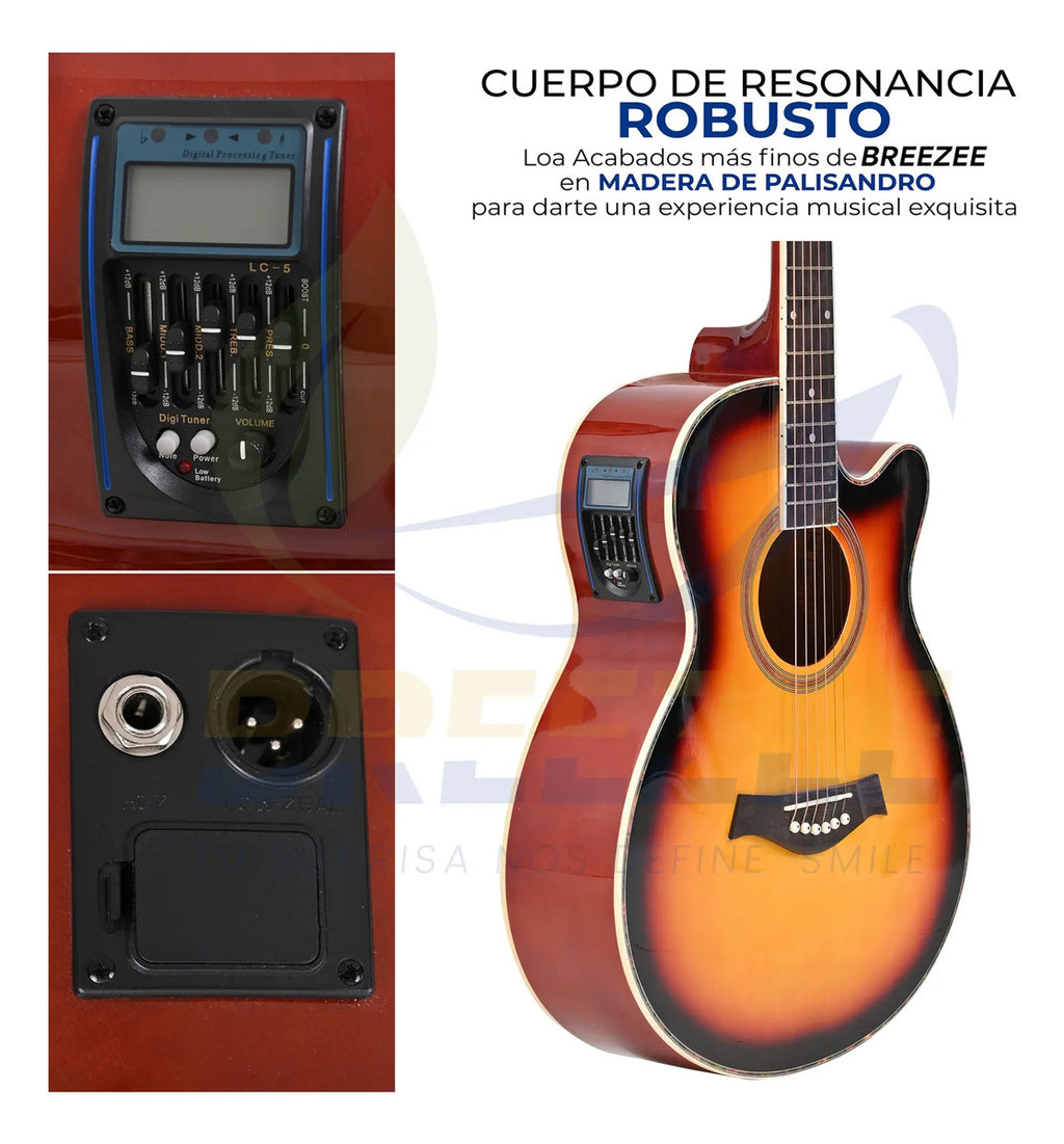 BREEZEE GUITARELECACUS40-NEGRO
