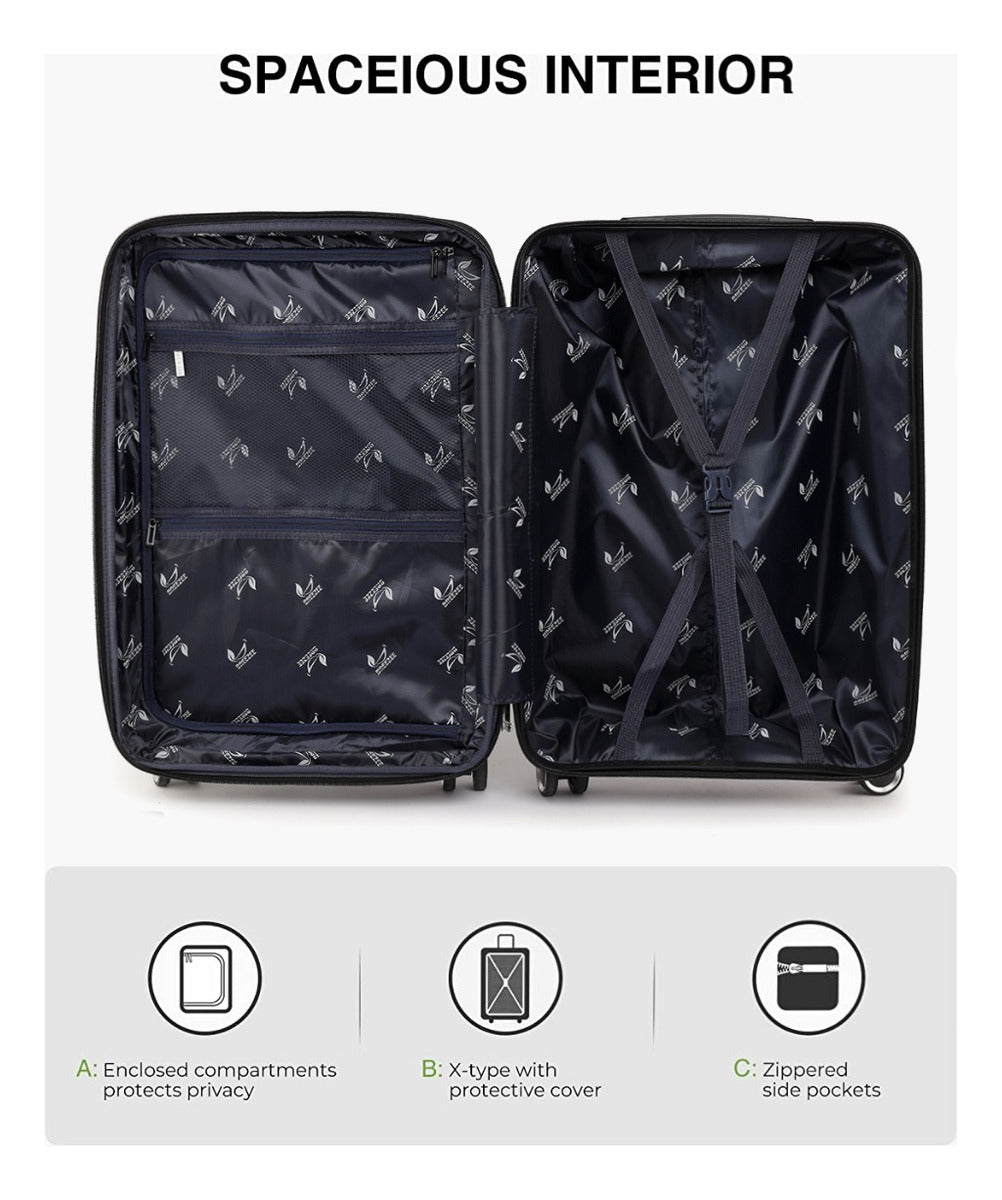 BREEZEE SETMALETEXP2028-NEGRO