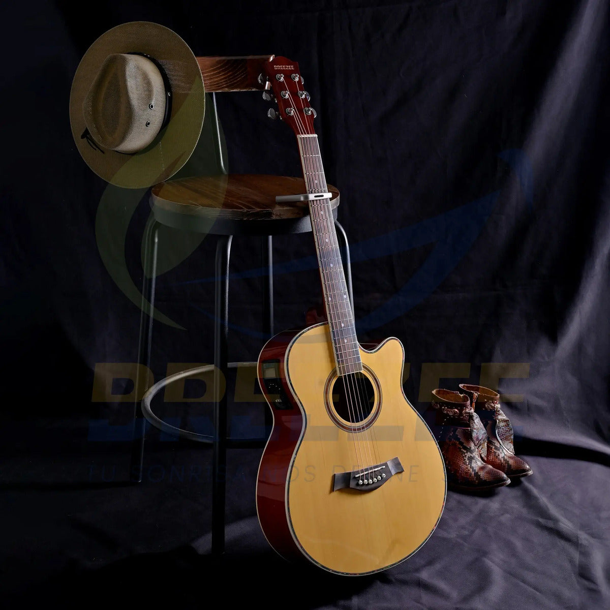 BREEZEE GUITARELECACUS40-NEGRO