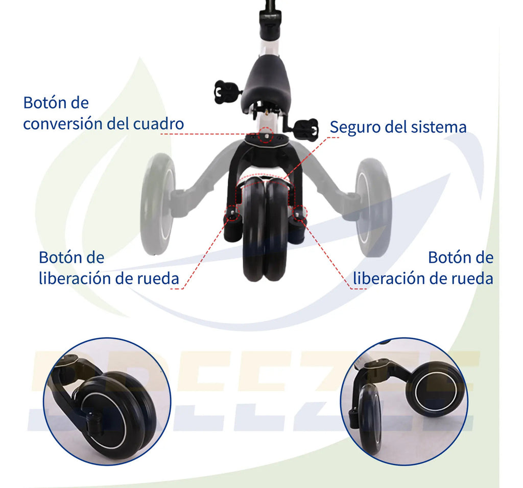 BREEZEE TRICICLO3EN1-BLANCO