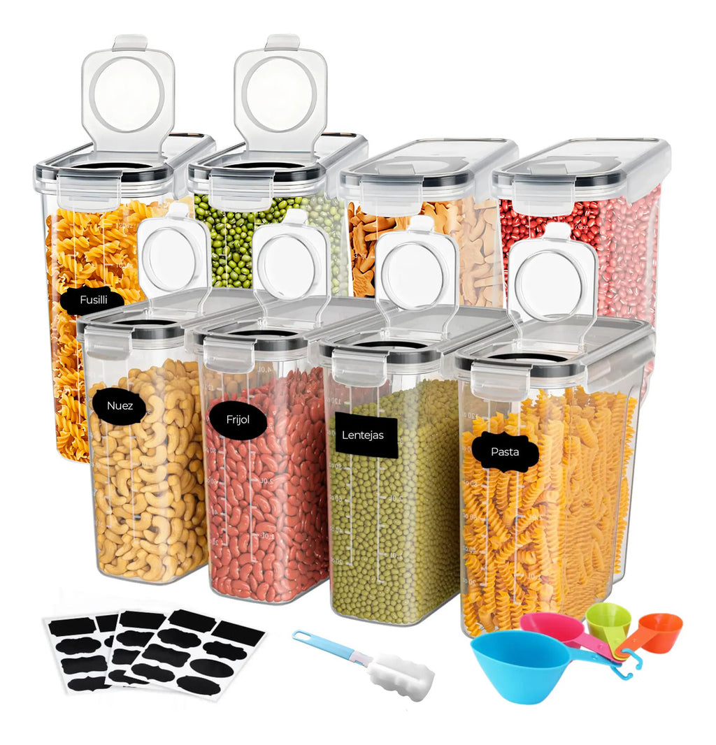 Set de 8 Recipientes Herméticos Libres de BPA — BREEZEE
