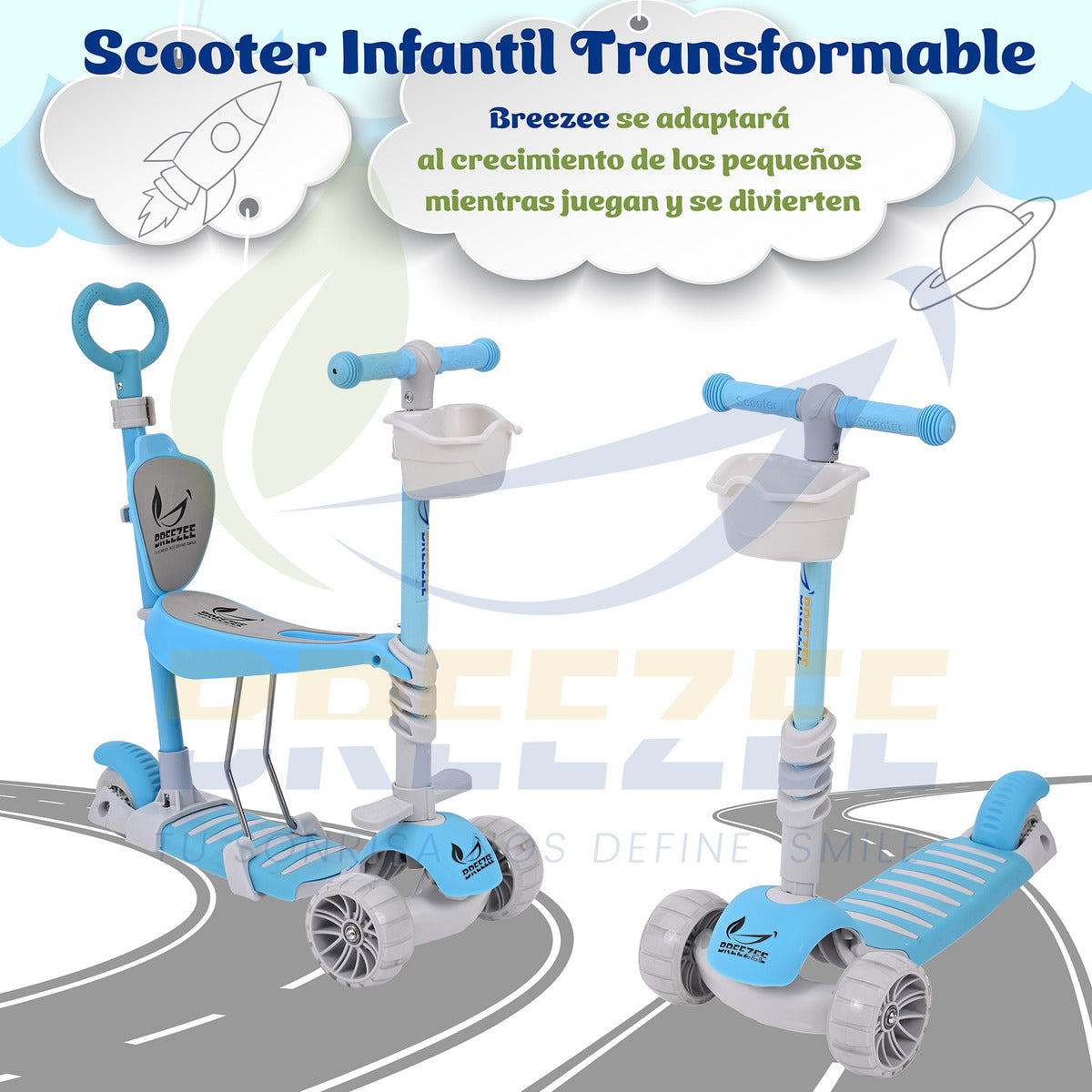 BREEZEE SCOOTERAGARRADERA-ROSA
