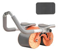 Rodillo abdominal BREEZEE naranja con soporte para celular y descansabrazos acolchados