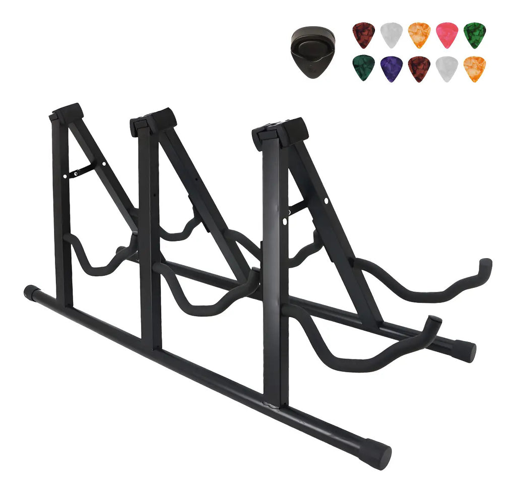 Soporte Triple Plegable de Acero para Guitarras — BREEZEE