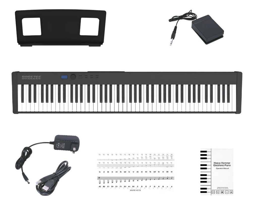 Piano Digital de 88 Teclas con MIDI y Bluetooth — BREEZEE