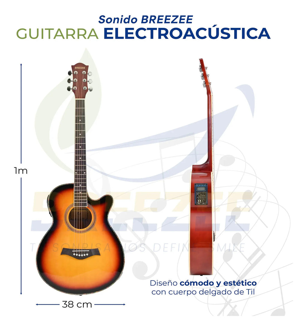 BREEZEE GUITARELECACUS40-NEGRO