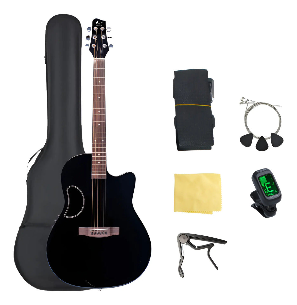 Guitarra Electroacústica 41 Fibra De Carbono Y Abeto Tornas — BREEZEE