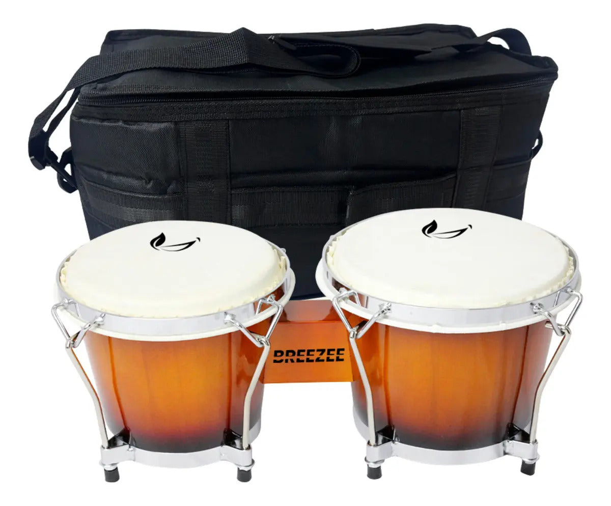 Bongós de Madera Afinables con Kit de Percusión — BREEZEE