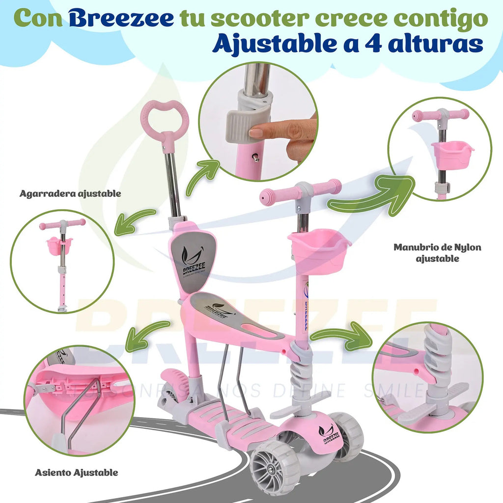 BREEZEE SCOOTERAGARRADERA-ROSA