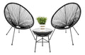 Set de 2 Sillas Acapulco con Mesita de Vidrio, Rattan Premium — BREEZEE