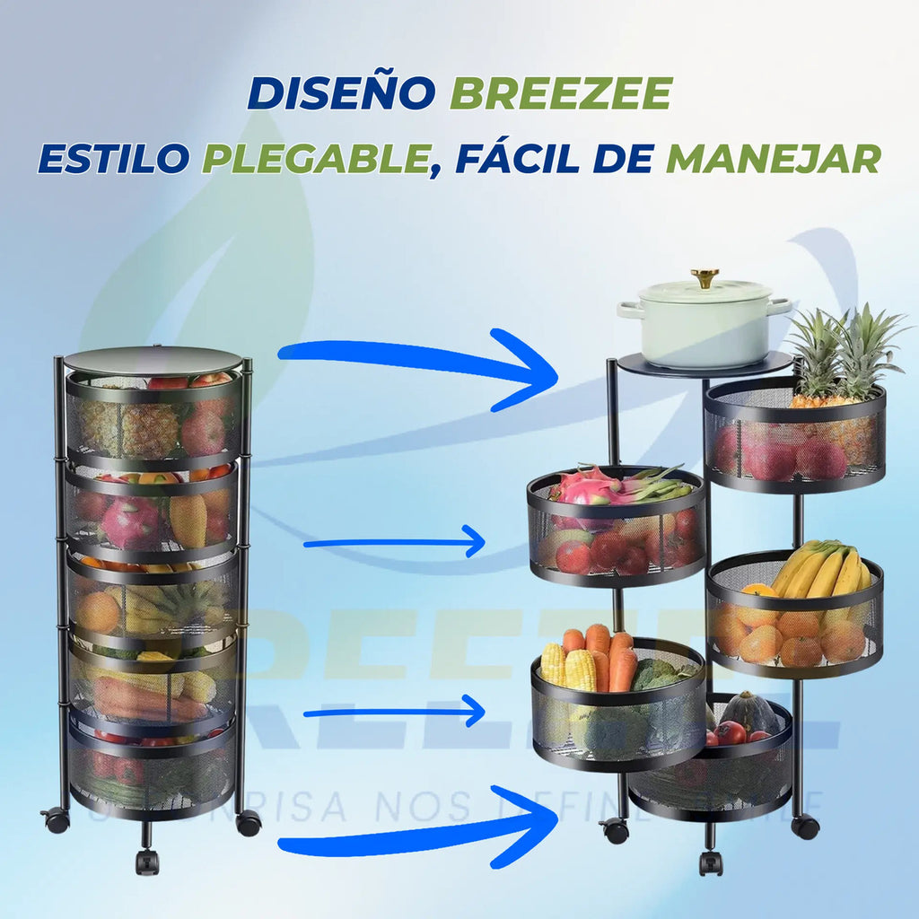 BREEZEE CARRITOROTABLE-NEGRO