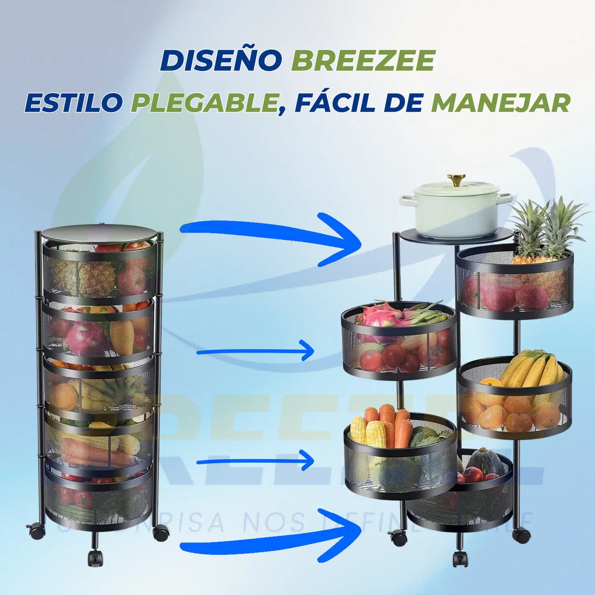 BREEZEE CARRITOROTABLE-NEGRO