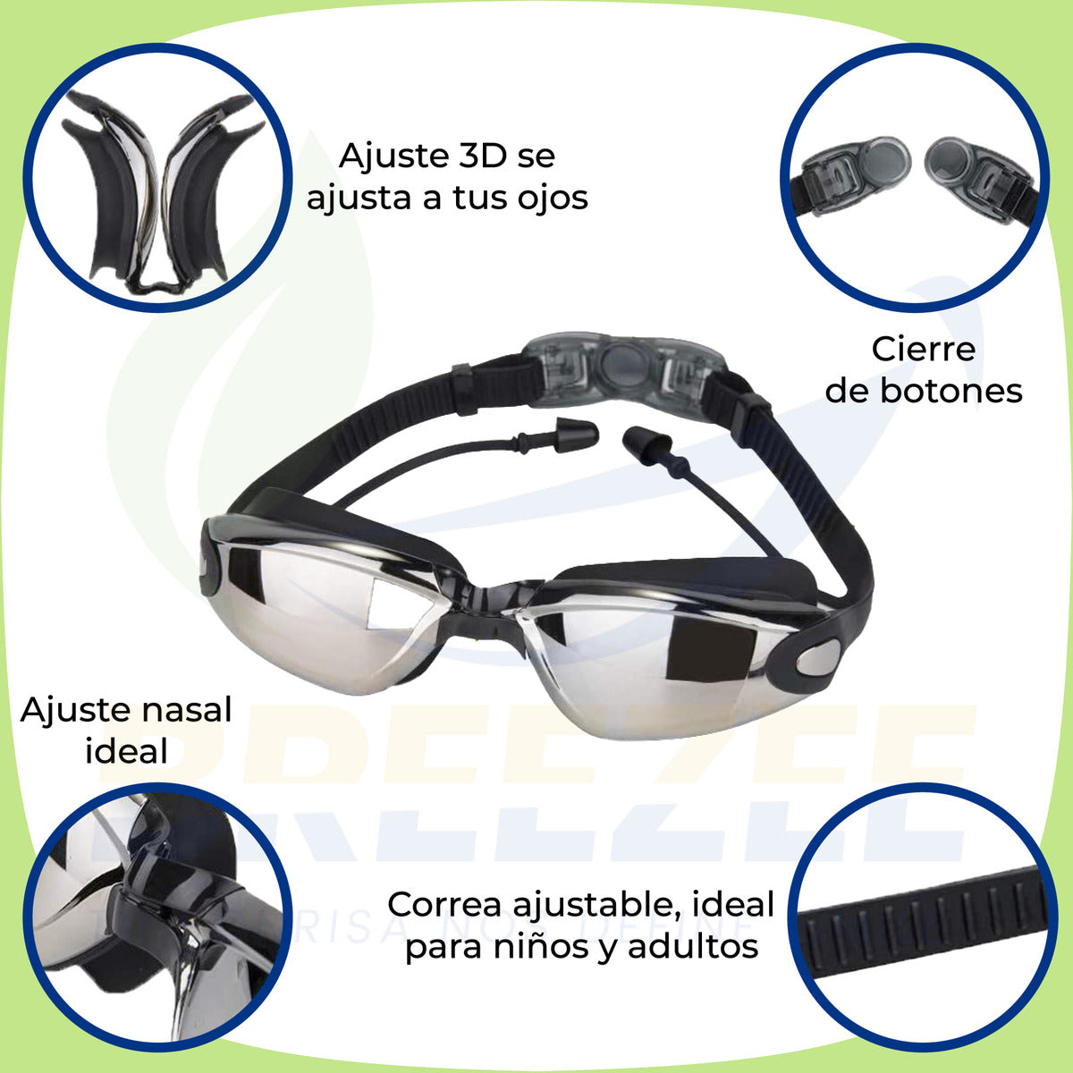 BREEZEE GOGGLES-GRIS