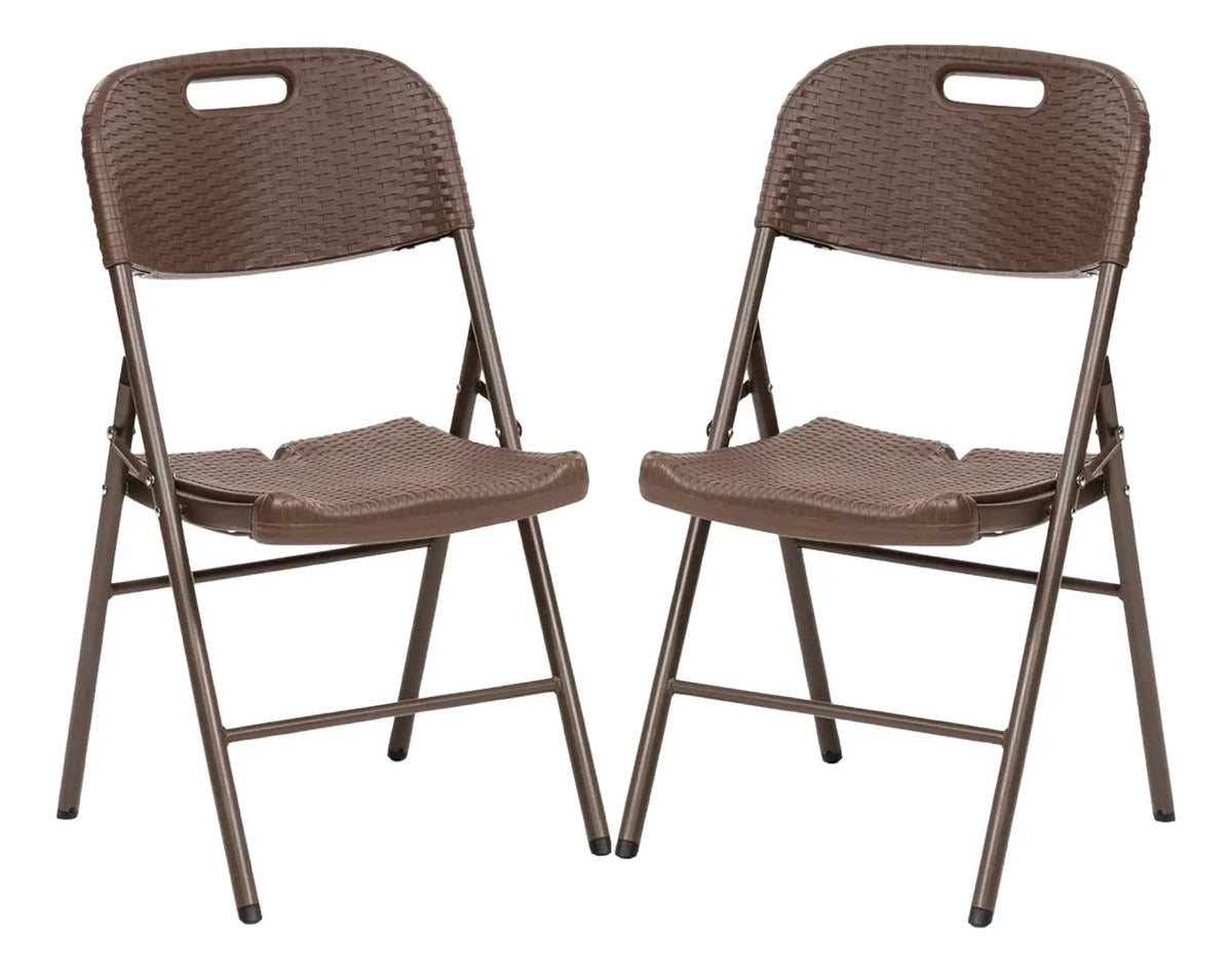 Silla Plegable Tipo Rattan para Exterior — BREEZEE