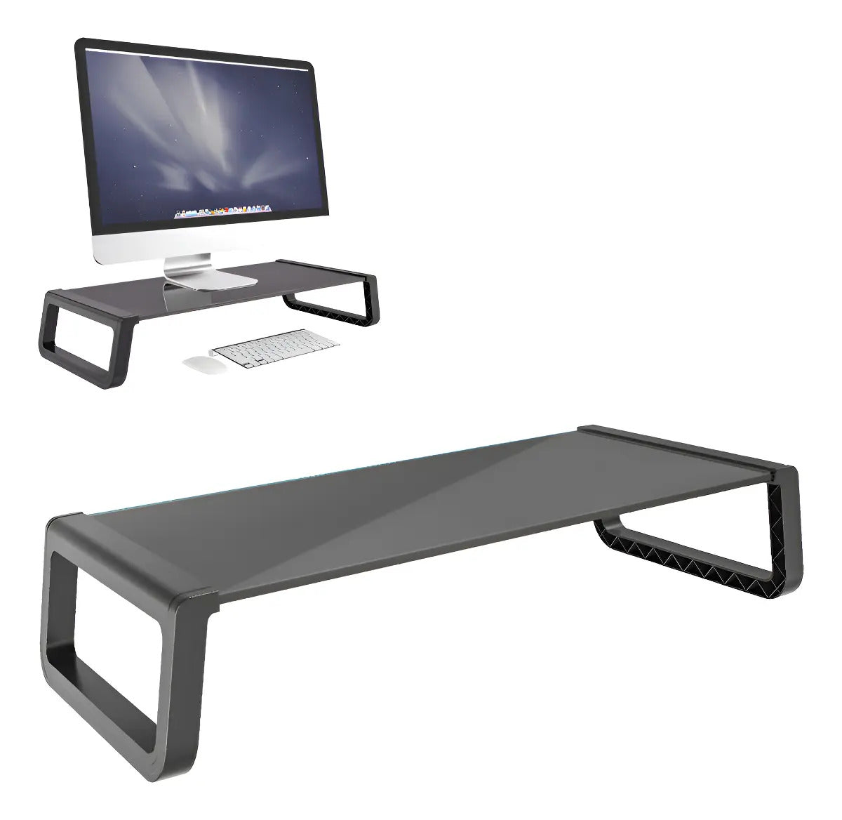 Base para Monitor de Vidrio Templado, Diseño Elegante — BREEZEE
