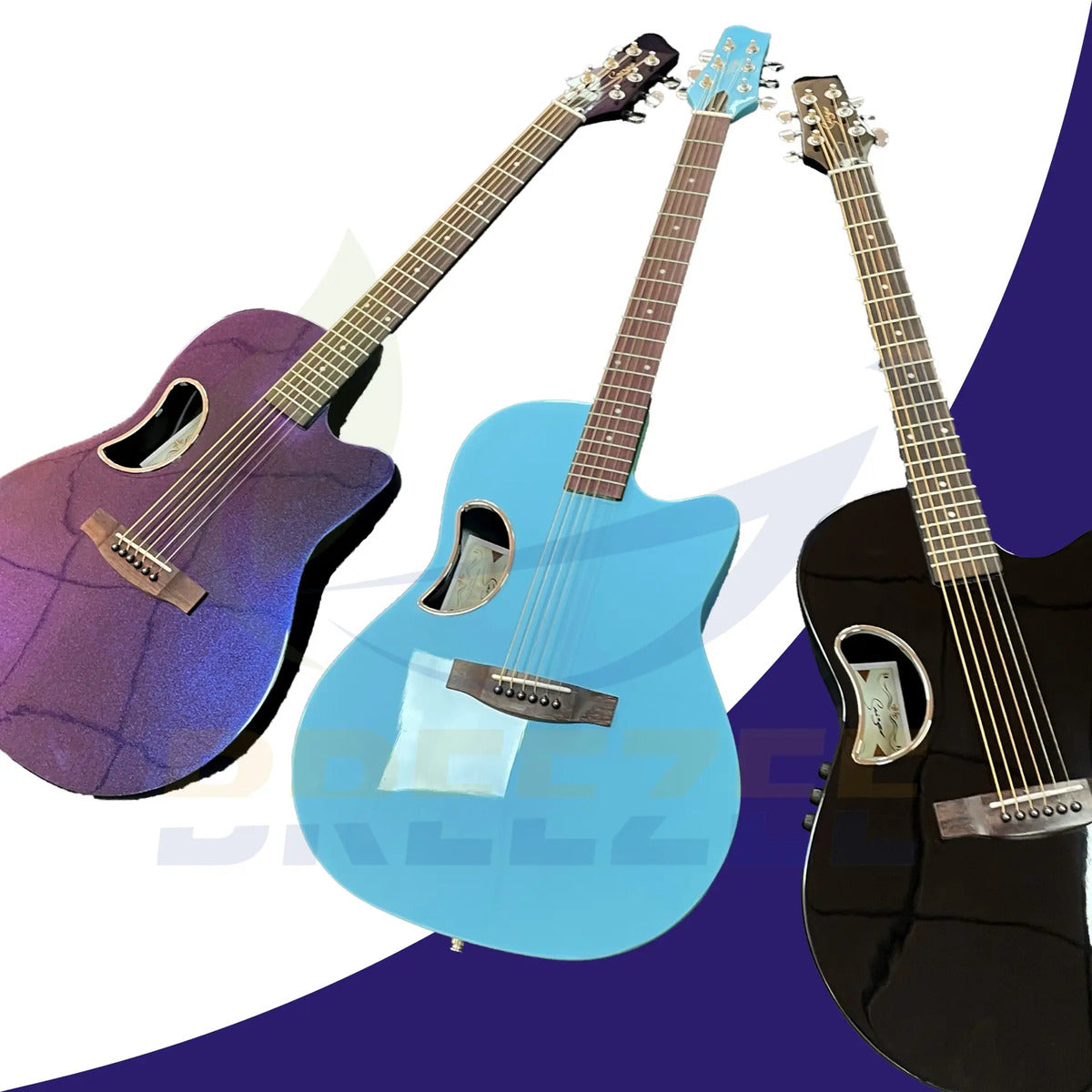 BREEZEE GUITARELECTACUSABS41-MORADO