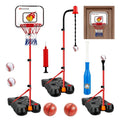 Set de Juegos 4 en 1 de Básquetbol y Béisbol para Interior y Exterior — BREEZEE