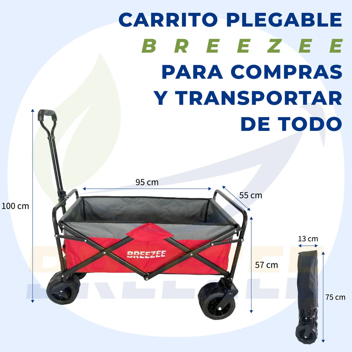 BREEZEE VAGONPORTATILPRO-ROJOGRIS