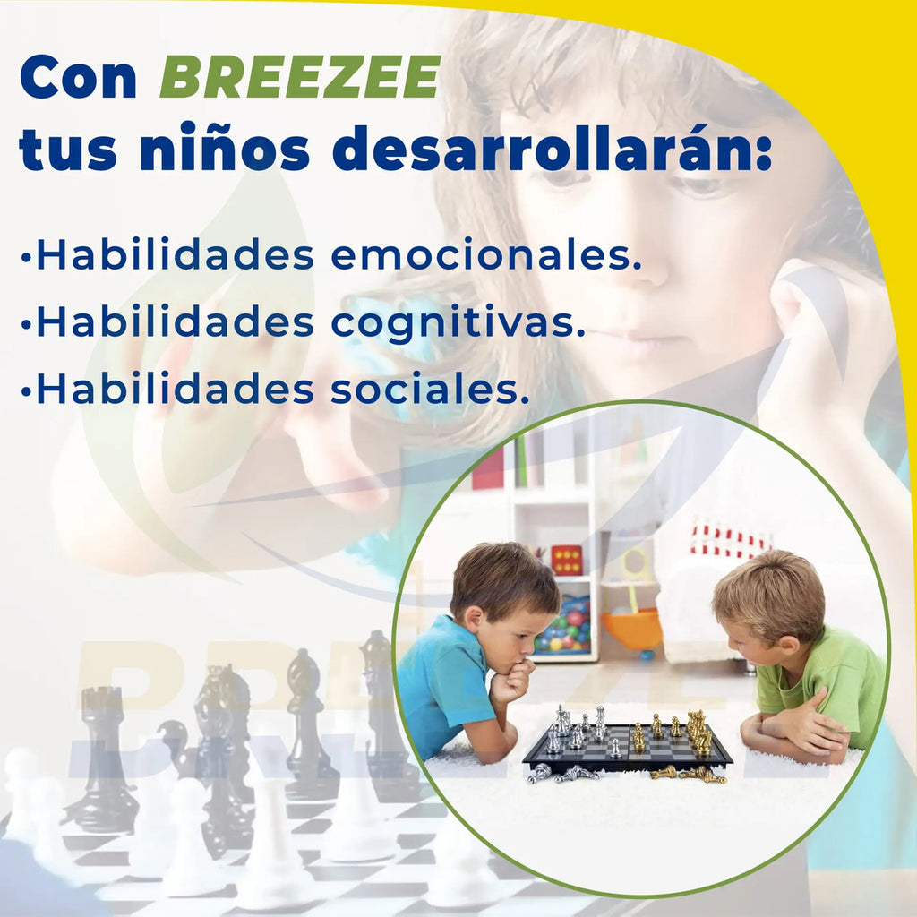 BREEZEE AJEDREZMAGNE-BLANCONEGRO