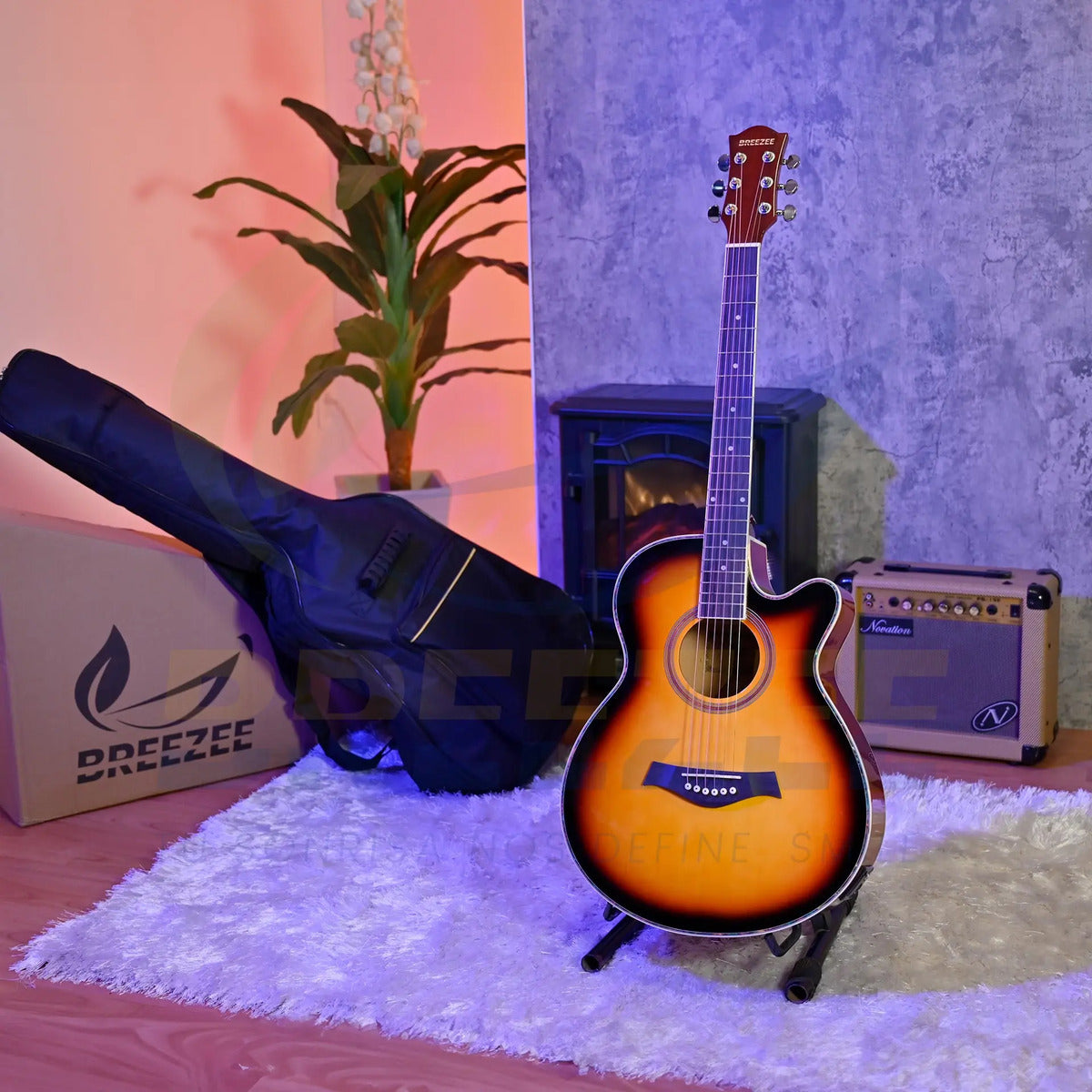 BREEZEE GUITARELECACUS40-NEGRO