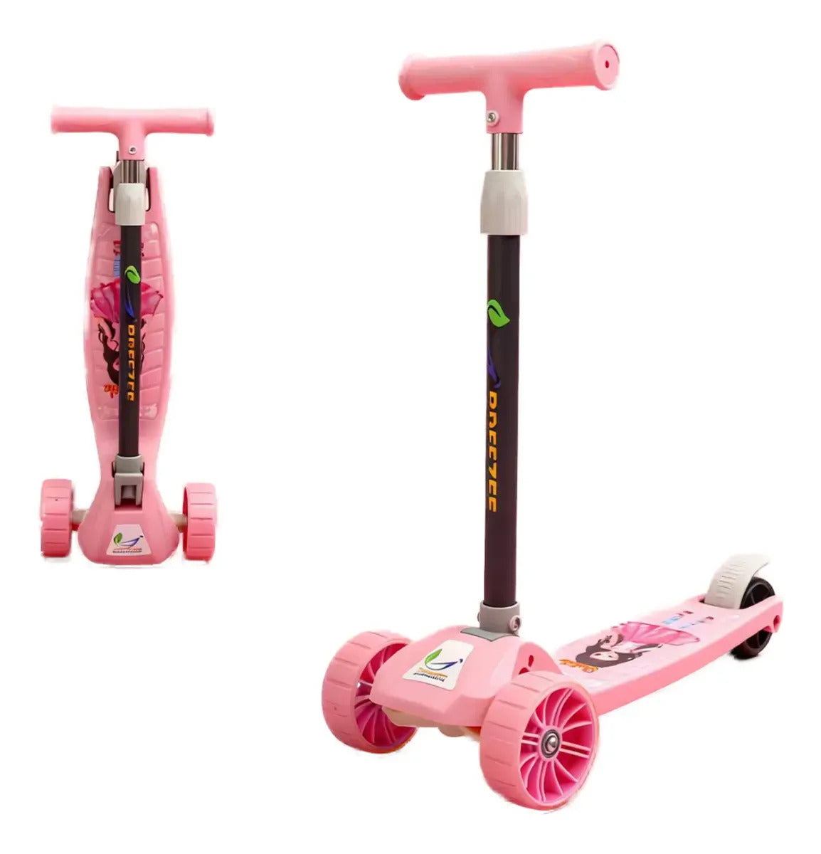 Scooter Infantil con 2 Ruedas Delanteras y Luces — BREEZEE