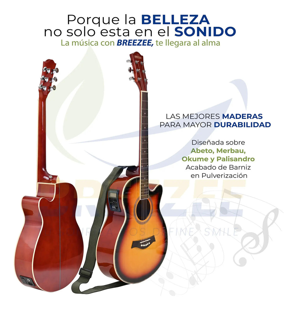 BREEZEE GUITARELECACUS40-NEGRO