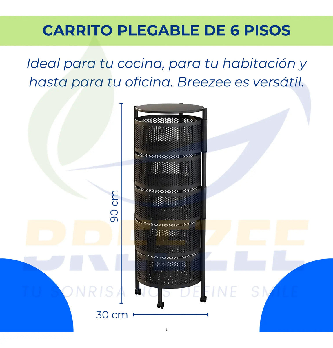 BREEZEE CARRITOROTABLE-NEGRO