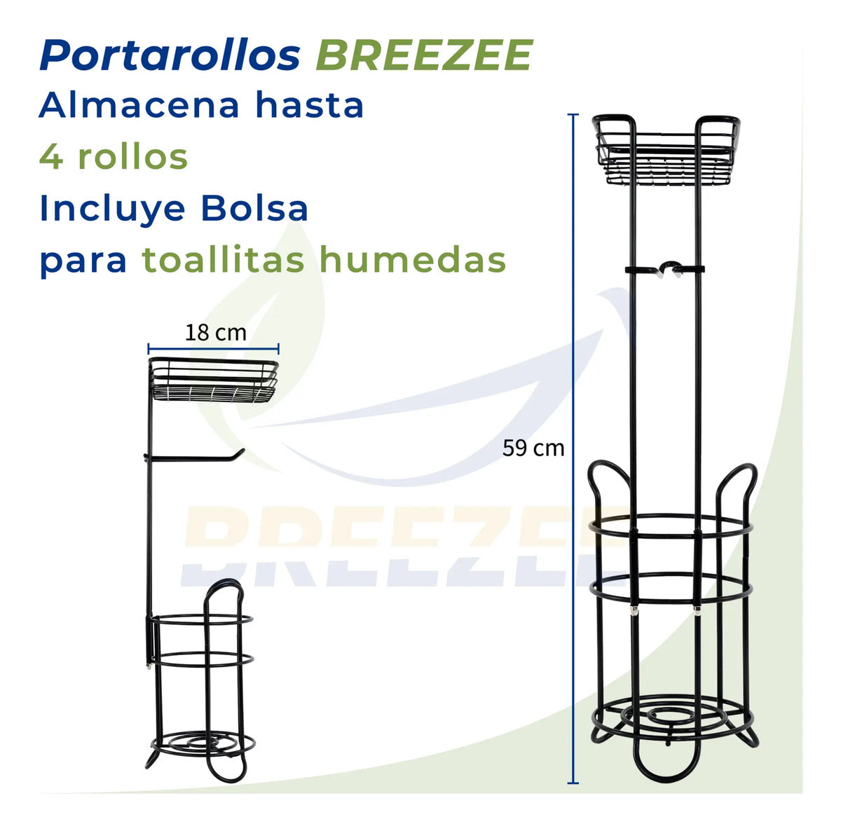 BREEZEE PORTAPAPELHCANAST-NEGRO
