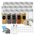 Set de 25 Frascos Especieros de Vidrio con Tapa Hermética — BREEZEE