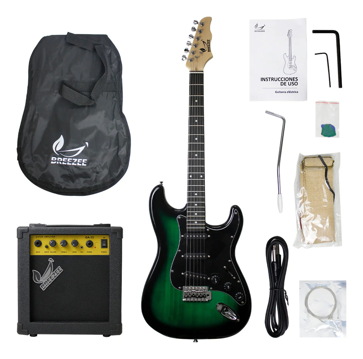 BREEZEE GUITARELECT39-NEGRO