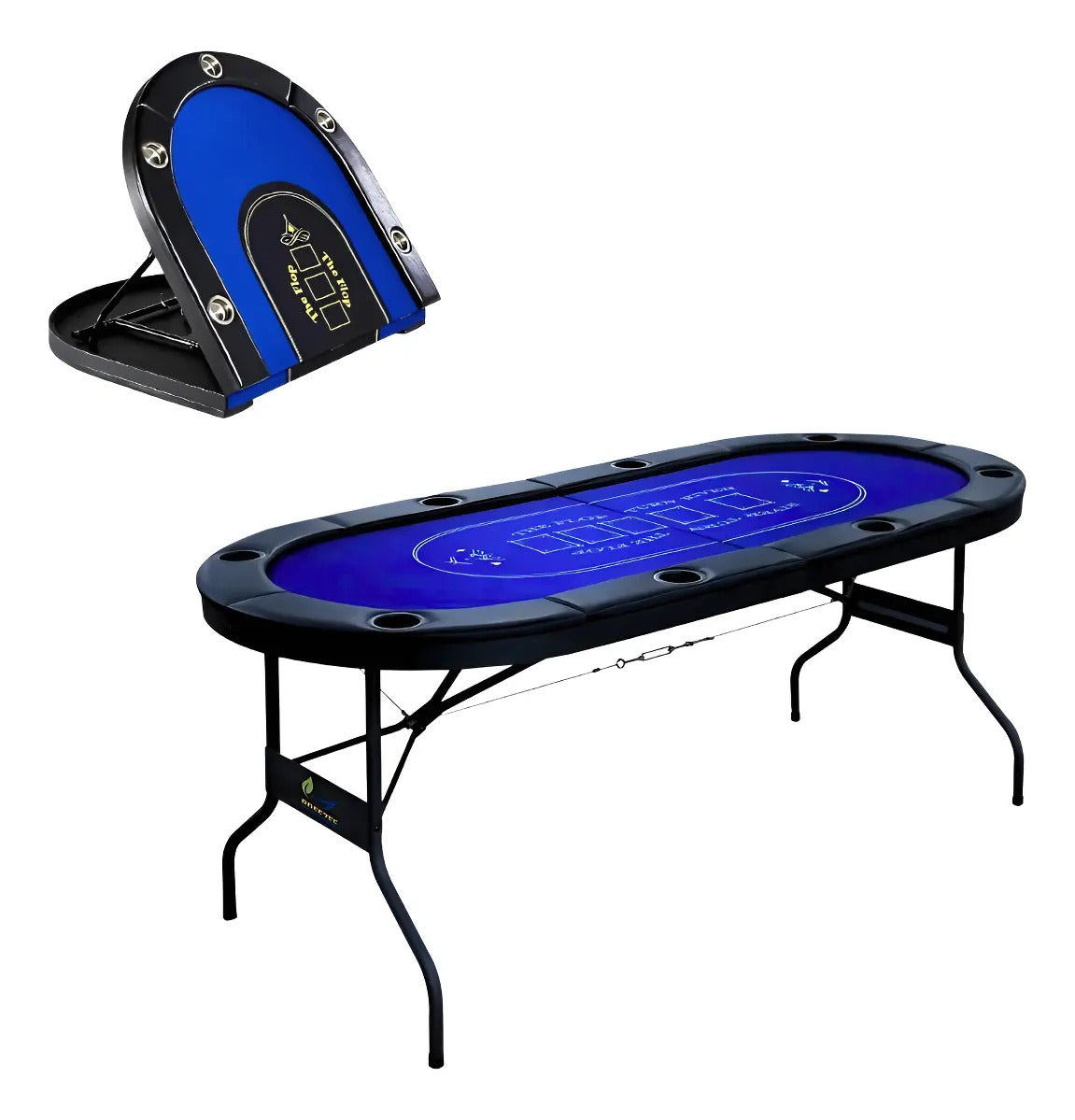 Mesa de Póker Plegable para 8 Jugadores con Paño de Casino — BREEZEE