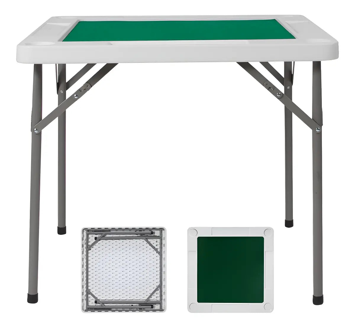 Mesa de Dominó Plegable 88x88 cm con Portavasos — BREEZEE