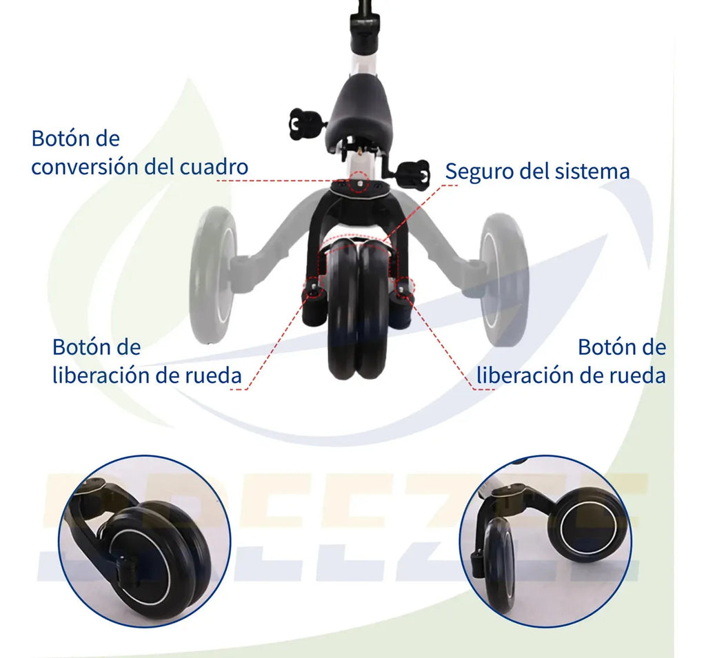 BREEZEE TRICICLO3EN1-ROSA