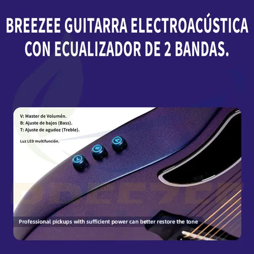 BREEZEE GUITARELECTACUSABS41-MORADO