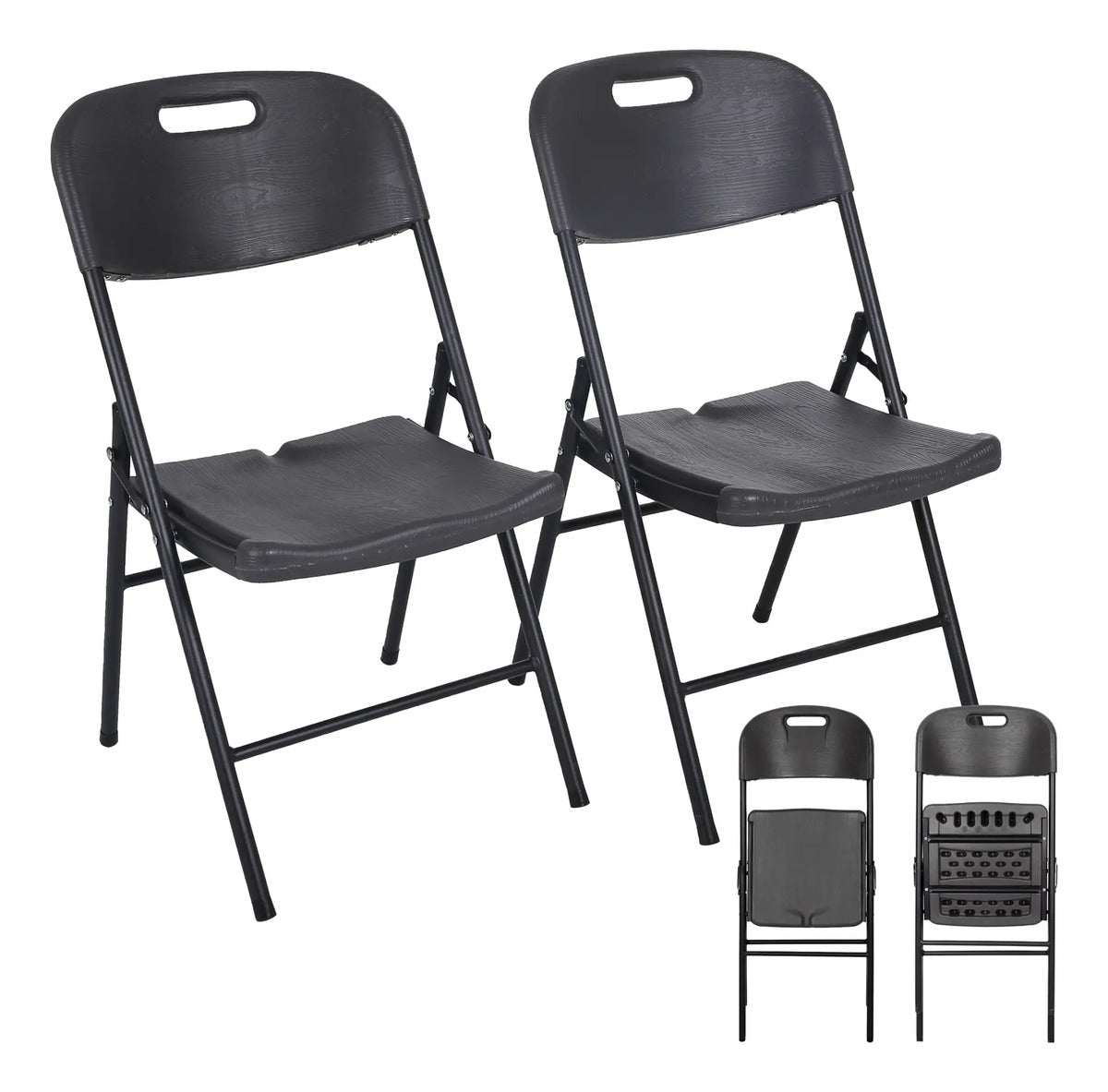 Set de 2 Sillas Plegables de Plástico para Exterior — BREEZEE