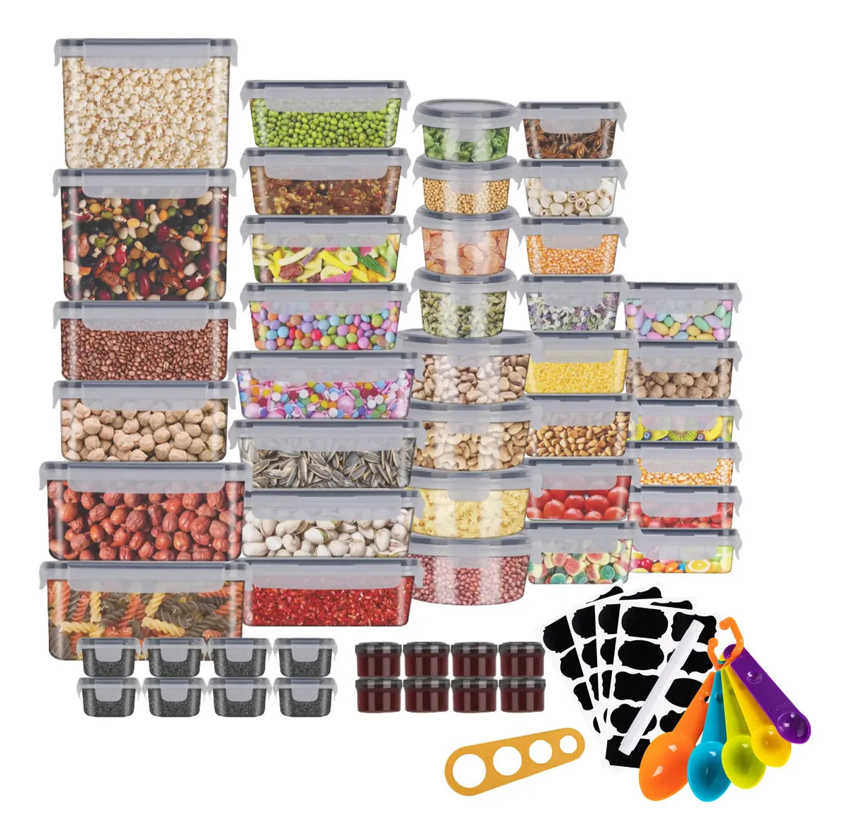 Set de 52 Recipientes Herméticos de Diferentes Tamaños — BREEZEE
