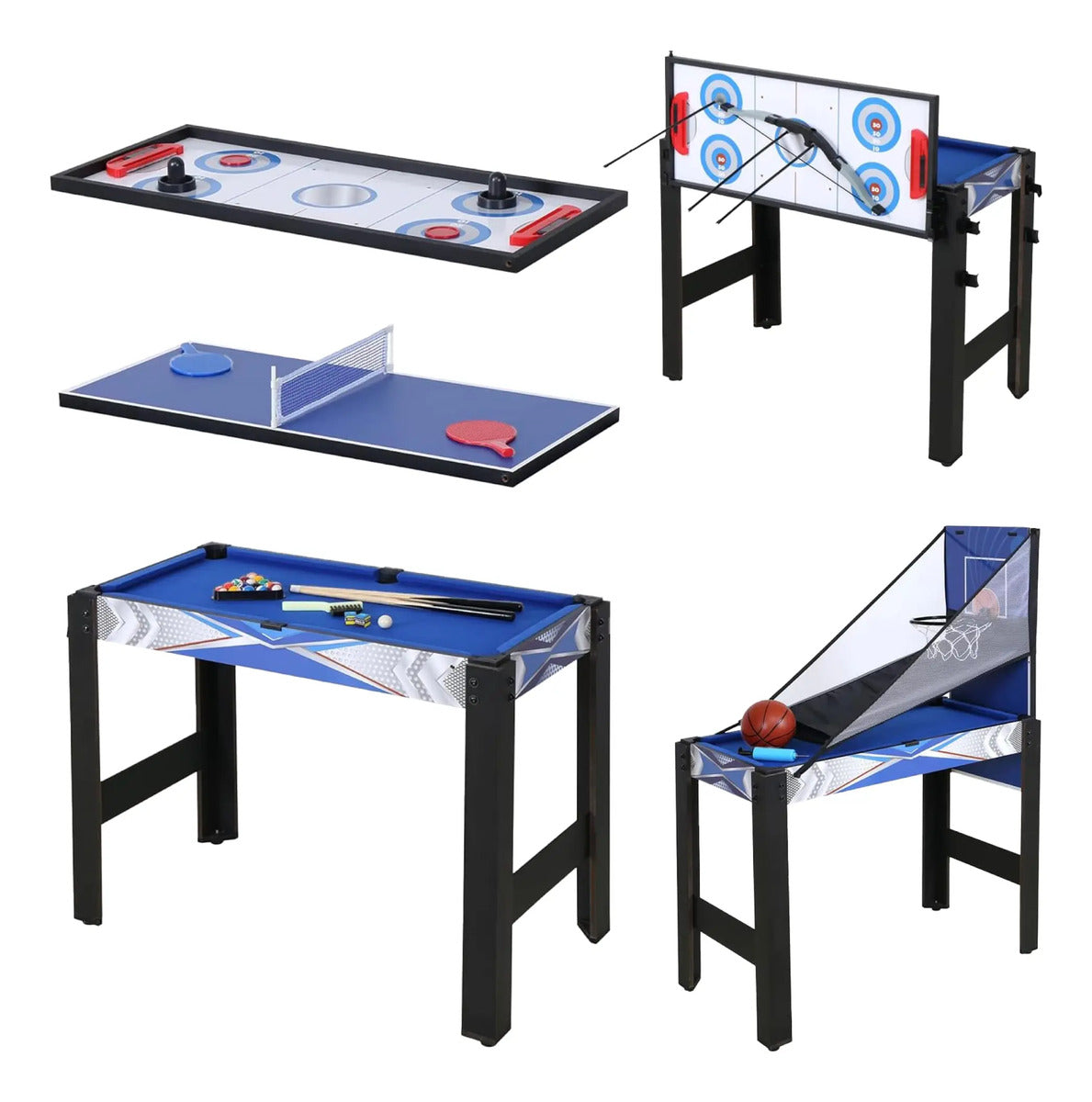 Mesa Multijuegos 5 En 1 Incluye Accesorios Adultos Niños — BREEZEE