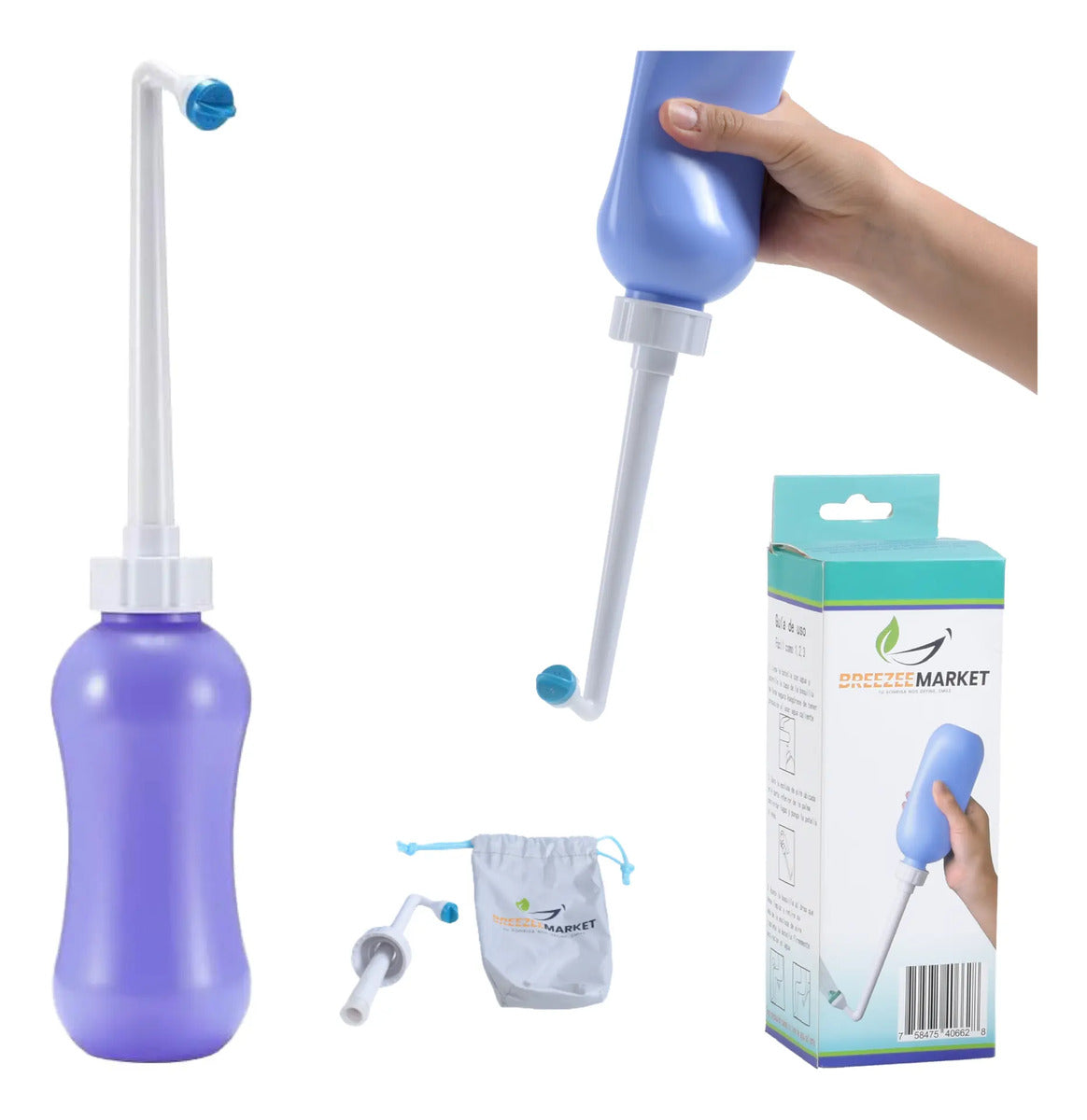 Bidé Portátil de 450 ml para Higiene Íntima — BREEZEE
