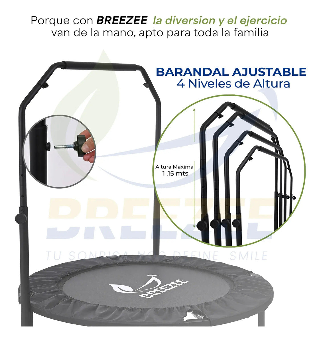 BREEZEE TRAMPOLIN-ROJO